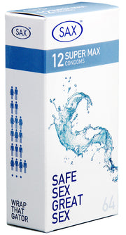 Sax Super Max Fit 12 Condoms Shelf Pack