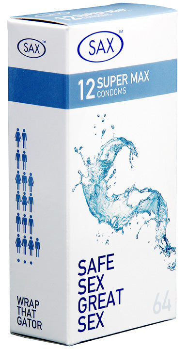 Sax Super Max Fit 12 Condoms Shelf Pack