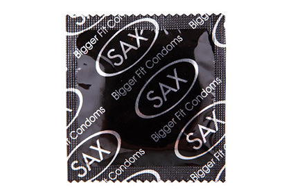 Sax Bigger Fit Condoms 56mm -  Clip Lock Bag of 144