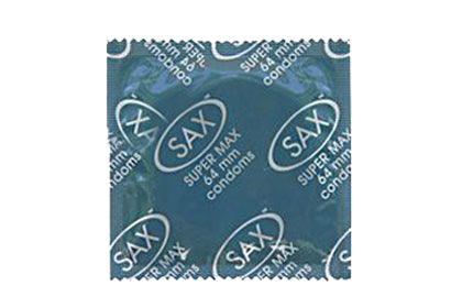 Sax Super Max Condoms 64mm -  Clip Lock Bag of 144